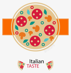 意大利披萨插画AI矢量图素材