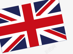 手绘卡通英国国旗矢量图素材