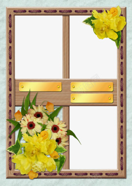 木框卡通相框卡通花朵装饰边框图标图标