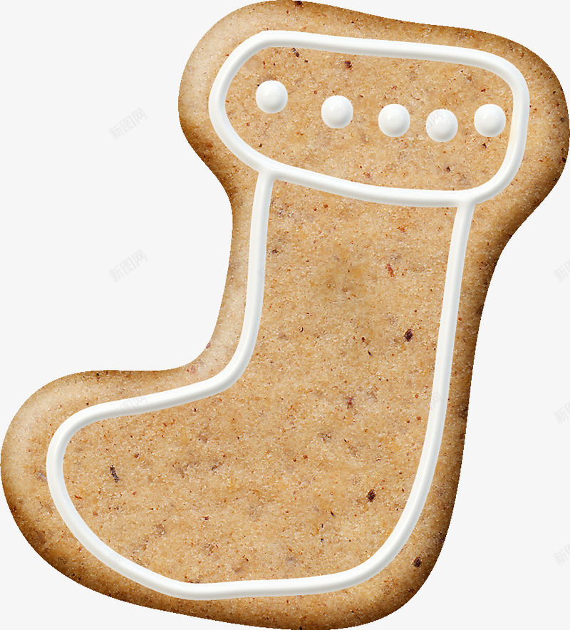 棕色袜子饼干png免抠素材_88icon https://88icon.com 创意饼干 棕色饼干 袜子饼干 饼干