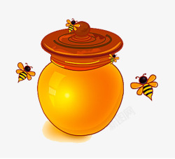 蜜蜂罐子素材