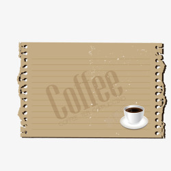 复古咖啡装饰牛皮信纸素材