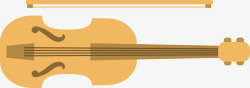 手绘木制品棕色的小提琴矢量图高清图片