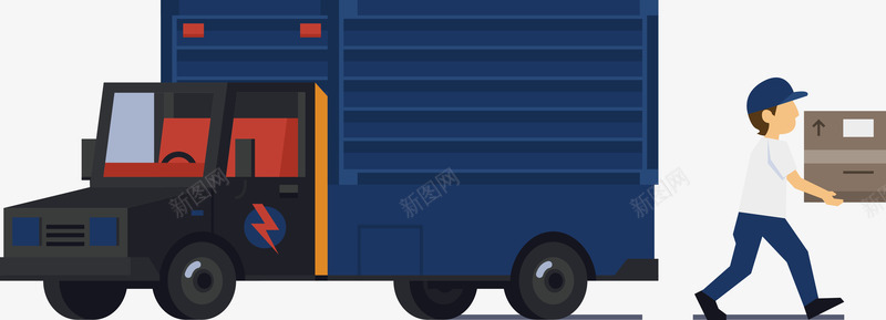 卡通物流运输车png免抠素材_88icon https://88icon.com 卡通物流车 搬货 火车 物流 物流车 运输 送货车