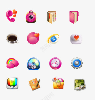 粉色系列软件图标图标