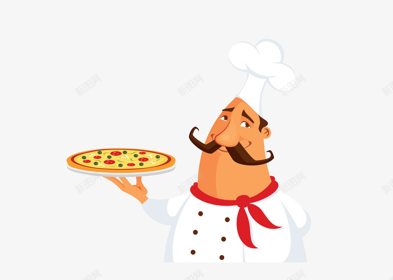 彩色烹饪大厨师披萨png免抠素材_88icon https://88icon.com 大厨师披萨 彩色披萨 烹饪 矢量披萨