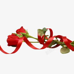 手绘创意红色玫瑰花图素材