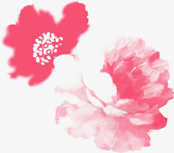 红色卡通手绘玫瑰花素材