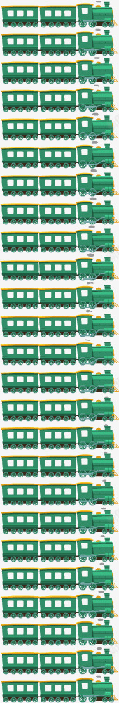 绿色卡通小火车海报背景素材