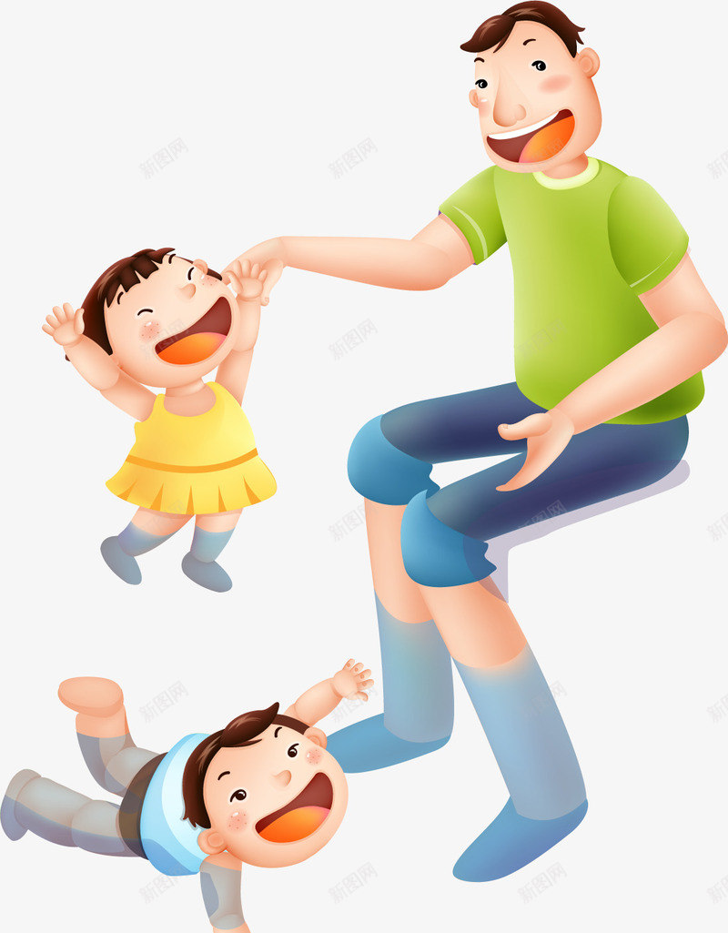 卡通与孩子玩游戏的父亲png免抠素材_88icon https://88icon.com PNG 与孩子玩游戏的父亲 卡通 卡通人物 孩子 游戏 父亲节