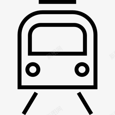 地铁和公交地铁轨道交通标志前面的概述图标图标
