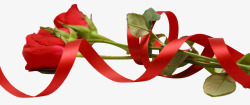 红色玫瑰花装饰图案素材
