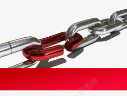 红色锁链系列PPT背景素材