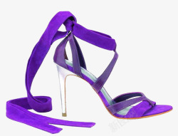 优雅的紫色高跟鞋素材