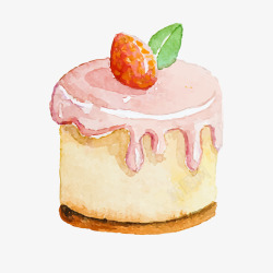 彩色圆角蛋糕食物元素矢量图素材