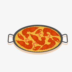 彩色圆弧披萨美食元素矢量图素材