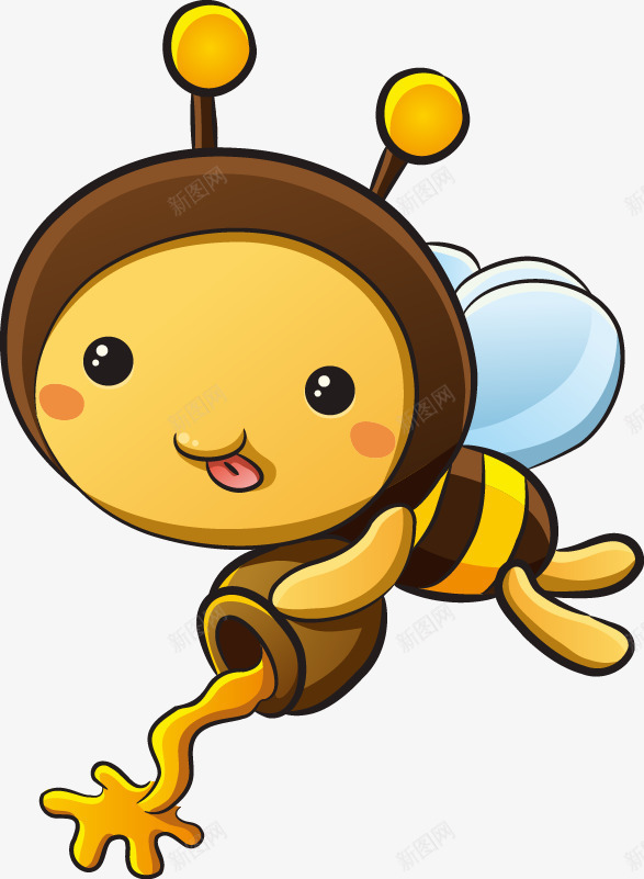 卡通可爱黄色小蜜蜂png免抠素材_88icon https://88icon.com 卡通 可爱 小蜜蜂 黄色