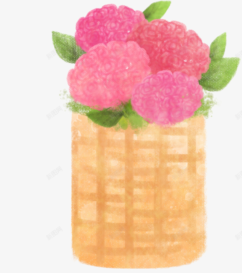 康乃馨水彩画1png免抠素材_88icon https://88icon.com 康乃馨 手绘花 母亲节 水彩画 花