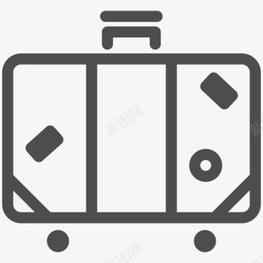 机场行李旅程行李手提箱火车旅行图标图标