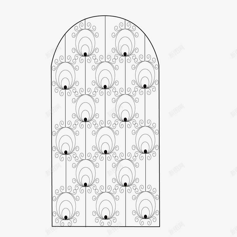 大花孔雀花半圆铁艺围栏png免抠素材_88icon https://88icon.com 半圆 围栏 大花 孔雀花 铁艺 铁艺围栏