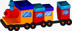 儿童玩具火车矢量图素材