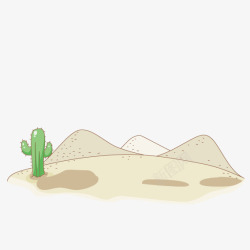 沙漠的仙人掌矢量图素材