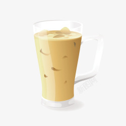 长岛冰茶一杯加冰的原味奶茶矢量图高清图片