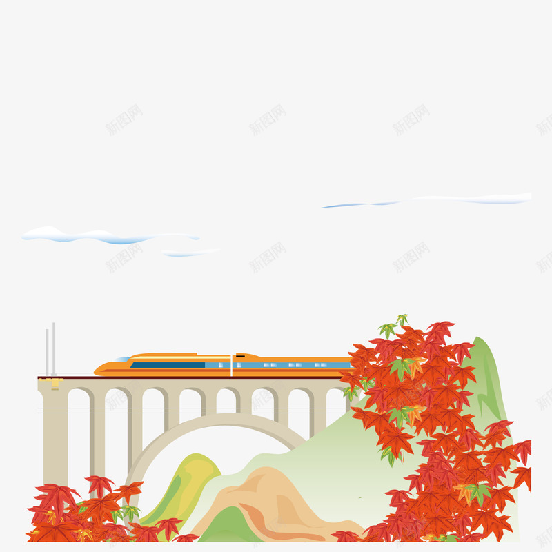 修在大桥上的火车道png免抠素材_88icon https://88icon.com 大桥 火车 铁路