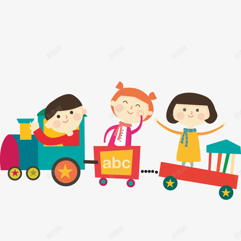 坐小火车的儿童png免抠素材_88icon https://88icon.com 儿童 小火车 快乐 玩耍