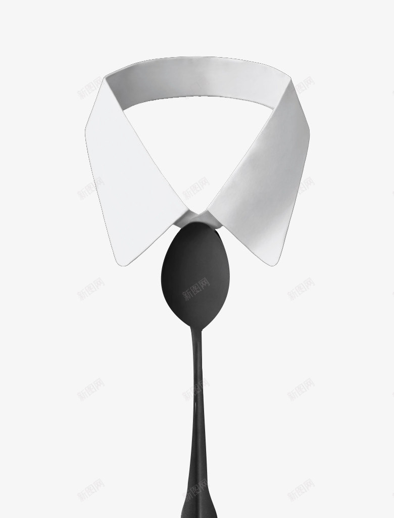 创意领带png免抠素材_88icon https://88icon.com 勺子 服装 白色 黑色