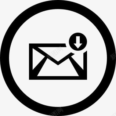 帽子符号电子邮件的圆形按钮图标图标