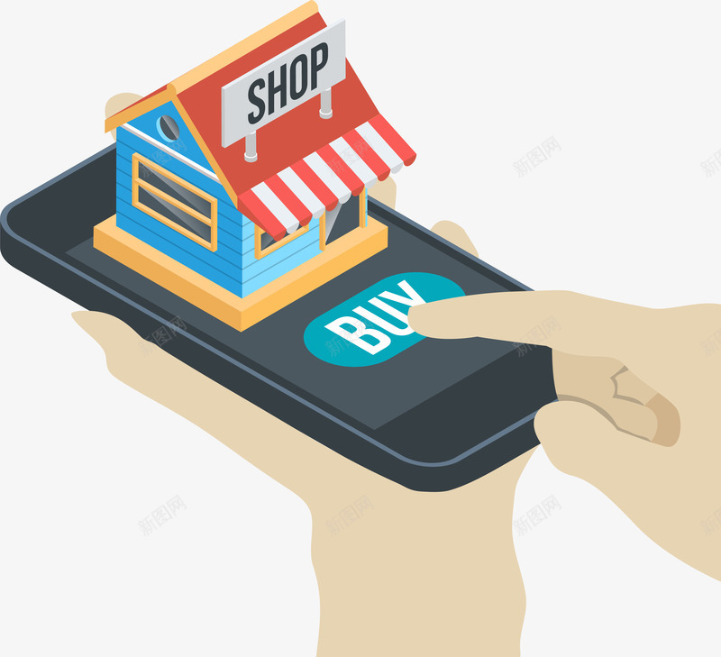 手机盛行的便捷时代png免抠素材_88icon https://88icon.com 便捷 卡通手绘 商店 手机 时代 紫色