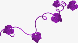 紫色枝叶素材