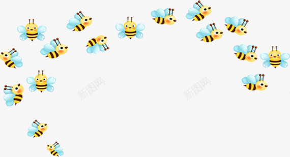 卡通黄色小蜜蜂广告png免抠素材_88icon https://88icon.com 卡通 广告 蜜蜂 黄色
