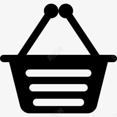 购物篮里有两个手柄图标图标