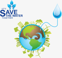 水资源保护地球水资源保护矢量图高清图片