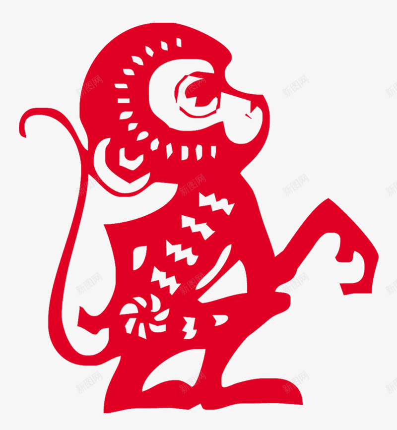 猴子png免抠素材_88icon https://88icon.com 剪纸 喜庆 新年 猴子