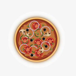 美食披萨矢量图素材