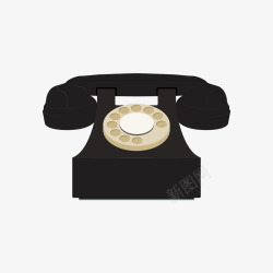商务通讯黑色电话机高清图片