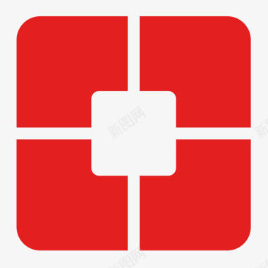 金融时钟红色圆角威京银行logo矢量图图标图标