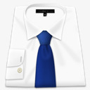 蓝领带蓝领带衣服衬衫白衬衫和领带高清图片