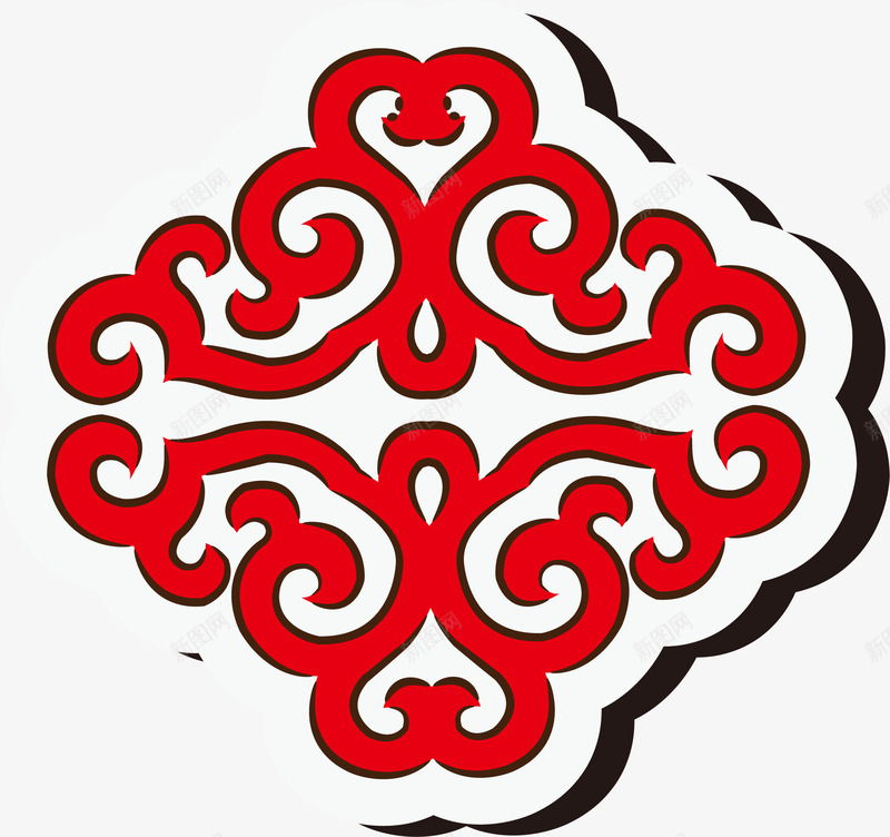 中国风传统花纹装饰图案png免抠素材_88icon https://88icon.com 中国风传统花纹装饰图案 中国风花纹 传统花纹样式 卡通红色花纹装饰 新年装饰 装饰