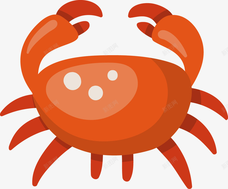 卡通螃蟹png免抠素材_88icon https://88icon.com 卡通 螃蟹