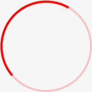 红色手绘半圆图标图标