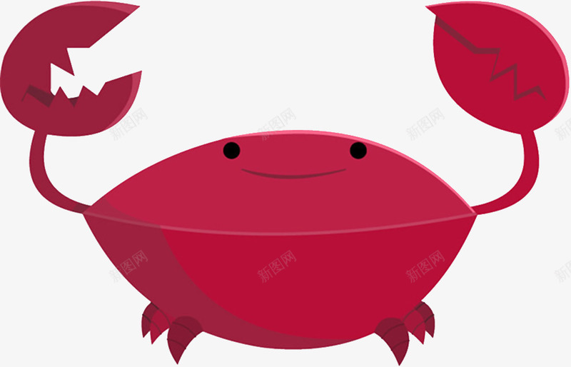 简约螃蟹png免抠素材_88icon https://88icon.com 动物 单色 微笑 螃蟹 钳子