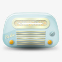 老式收音机01蓝色图标图标