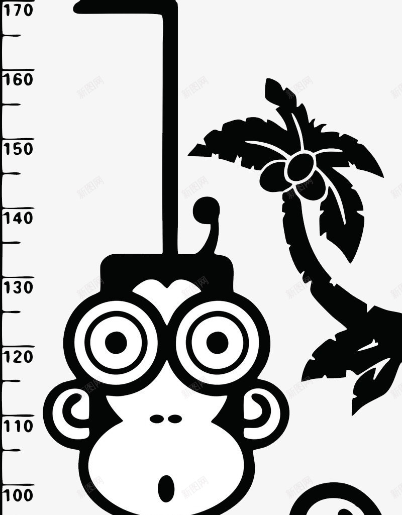 量身高png免抠素材_88icon https://88icon.com 测量 猴子 身高