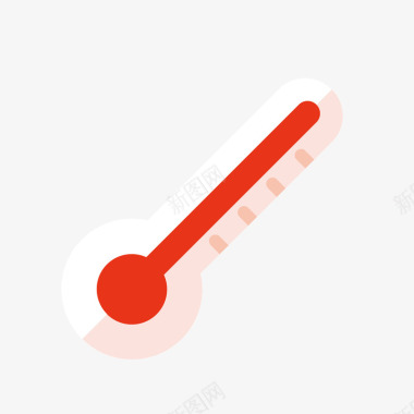 测量红色温度计图标图标