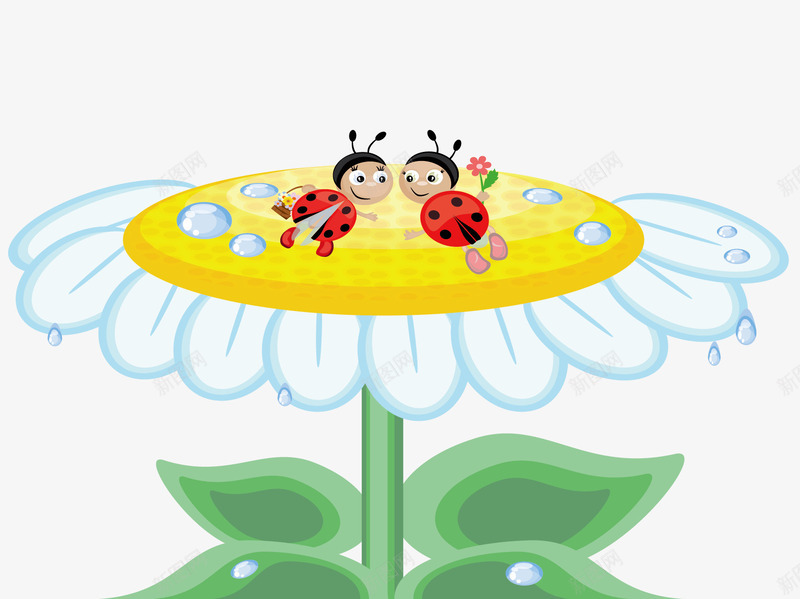 小蜜蜂采花蜜卡通png免抠素材_88icon https://88icon.com 卡通动物 卡通蜜蜂 矢量小蜜蜂 矢量花朵 黄色