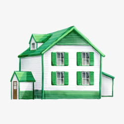 绿色的小别墅素材